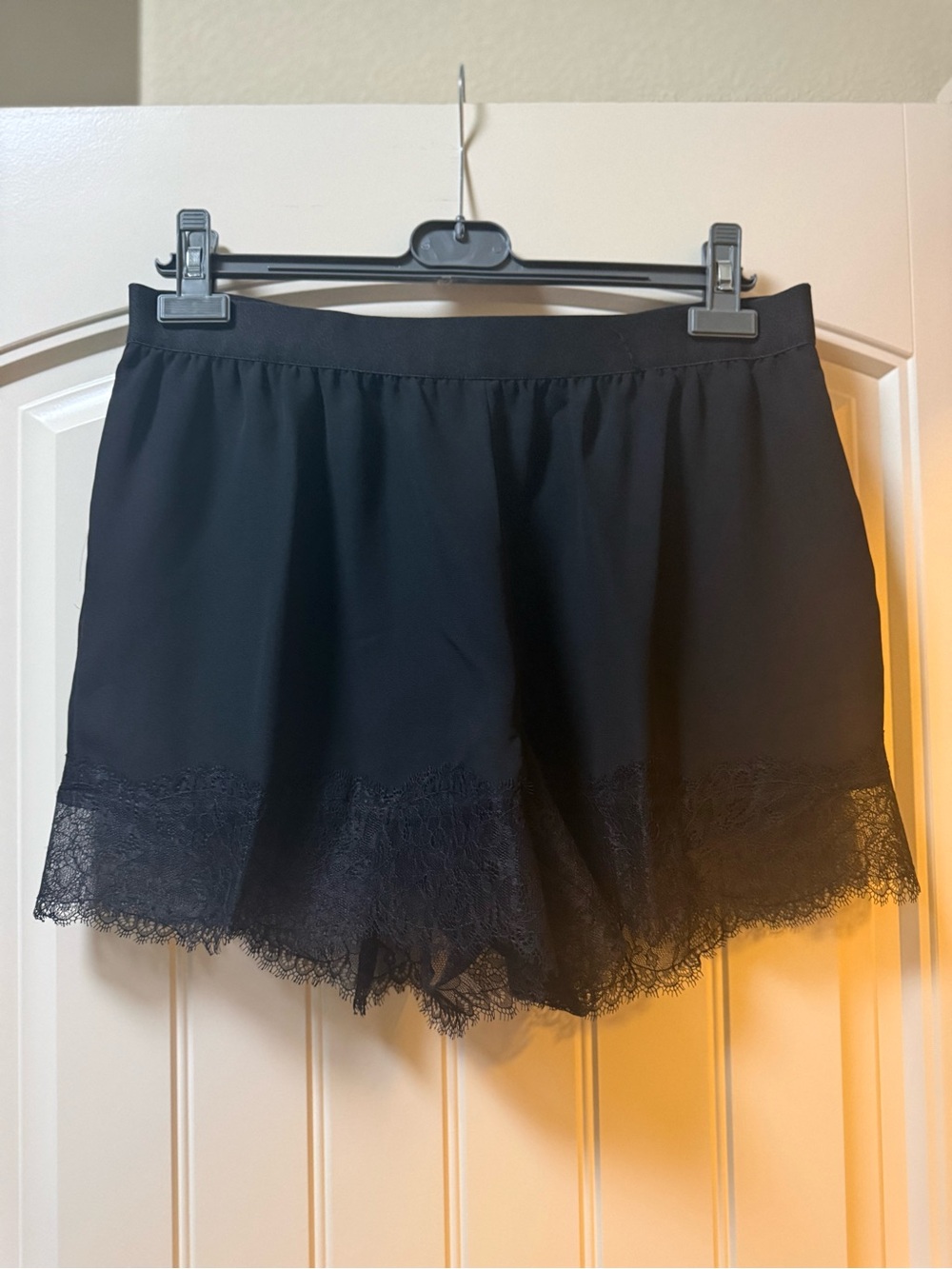 BCBGMaxAzria Black Elastic Waist Shorts